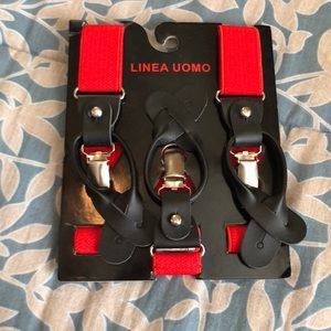 Red Men’s Suspenders
